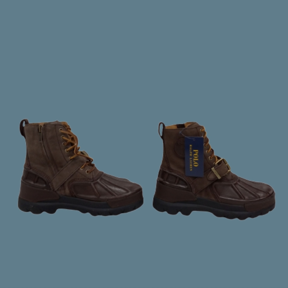 *NWOT Polo Ralph Lauren Boxed Oslo High Waterproof Leather-Suede Boot - Picture 2 of 5